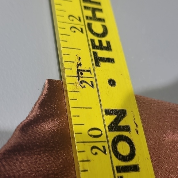 LASCANA Romantic Satin Tie Waist Ruffle Hem Powder Blush Peach Satin Dress - Picture 5 of 11